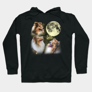 Collies The Moon Classic Dog Breed Hoodie